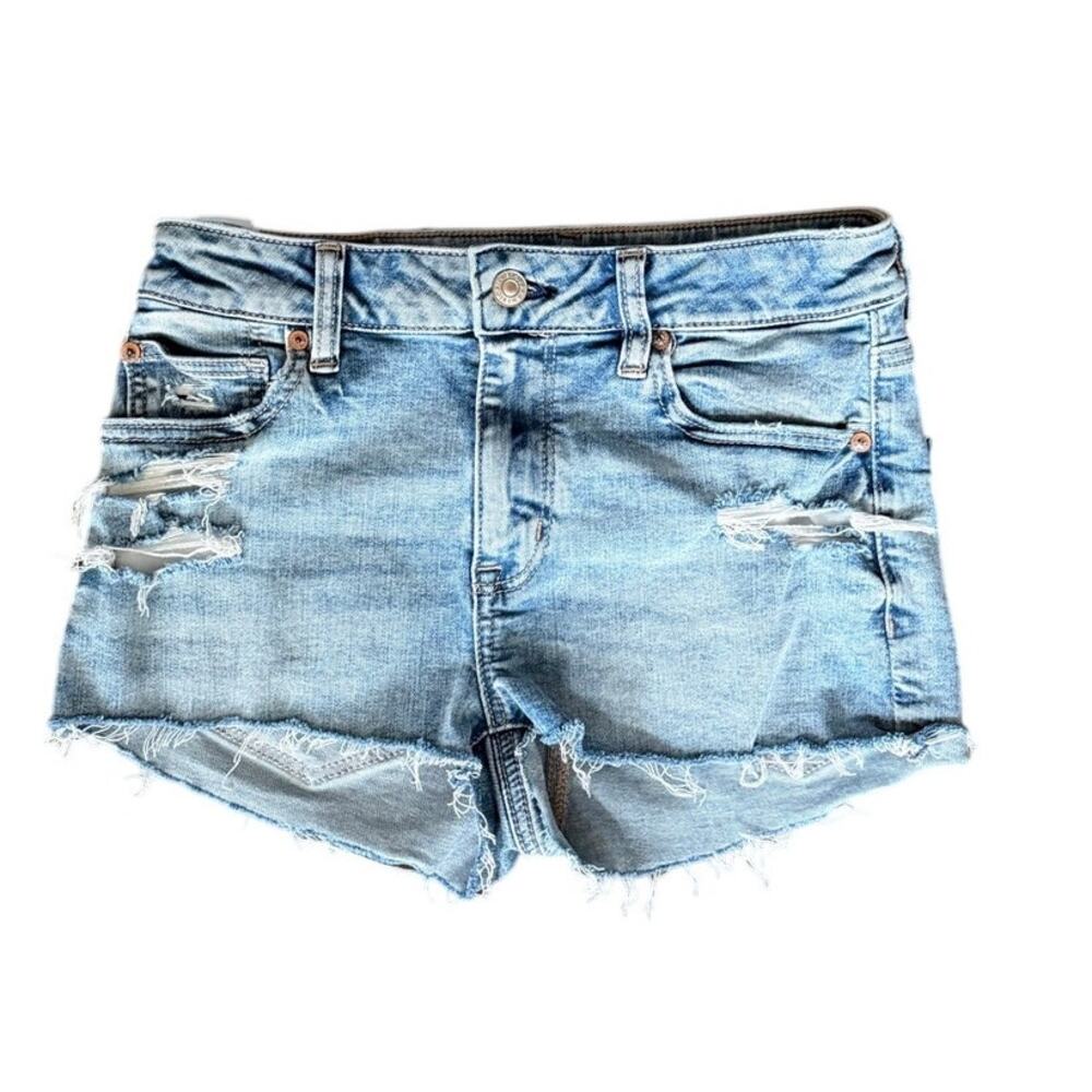 American Eagle High Rise Shortie Jean Shorts - Size 2 ✨